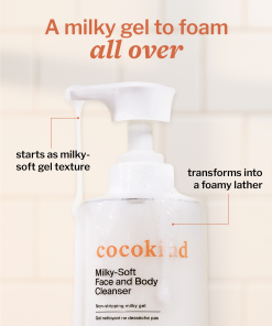 milky-soft face and body cleanser